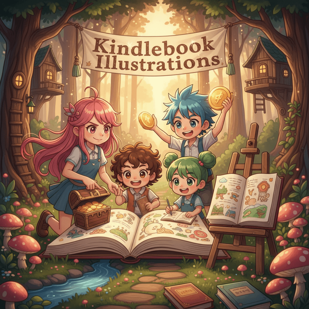 Children's picture book earnings guide illustration